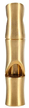 Haosie Sifflet de Survie, Sifflet de Secours, Sifflet de Signalisation, Sifflet de Sécurité, en Laiton Fait, pour Extérieur, Randonnée, Camping, Chasse, Survie (54 * 10 mm)