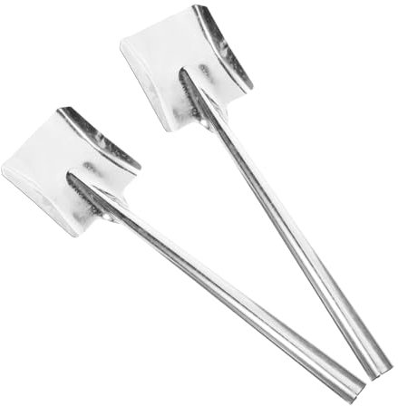 JEWEDECO 2stücke Eisenschaufel Robuste Ascheschaufel Rostfrei Multifunktional Für Kamin Grill Garten Vielseitig Für Haushalt Gartenarbeit Und Feuerstelle