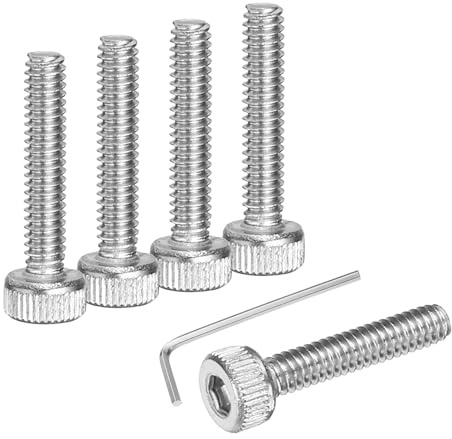 sourcing map 100Pcs Hex Socket Head Cap Screws Bolts, M2x10mm 304 Stainless Steel Socket Drive Machine Screws Bolts with Wrench, Full Threaded, Silver