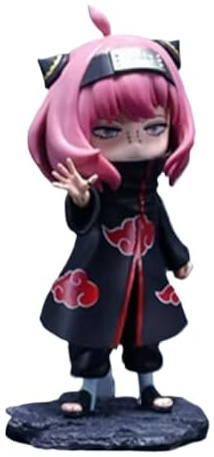 REOZIGN Anya, Ninja In piedi, Anya Forger, Figura Di Anime, 15 Cm, Fatta A Mano, in PVC, per Cosplay, Videogioco, Decorazione, Regalo Artigianale (Pink)