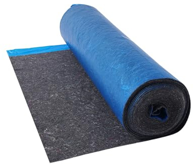 VEVOR Sous Couche Parquet, 18,6 m², Sous-couche Isolante, Épaisseur 3 mm, Fibre Robuste, Film PE Imperméable, Insonorisation Anti-humidité, Protection Infiltration, pour Sol Vinyle, Stratifié, Bois