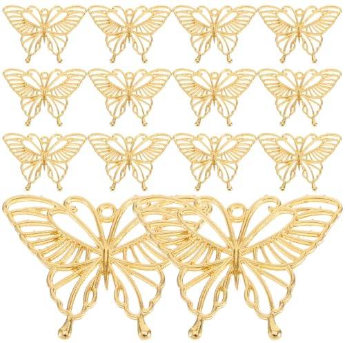Zerodeko Colgantes de Marco Vacío de Aleación Metálica, Biseles Abiertos Huecos para Bisutería Diy, 20 Piezas, Tamaño Pequeño, Accesorios para Pulseras y Collares, Aptos para Resina Epoxi