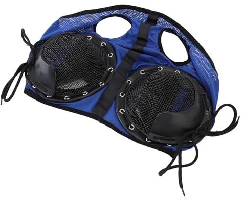 Asixxsix Couvre-Oeil de Cheval, Lunettes de Protection en Filet avec Demi-Couverture Amovible pour la Protection Contre Le Sable, Oeillères pour Chevaux, Contrôle des Mouches, Réglable,