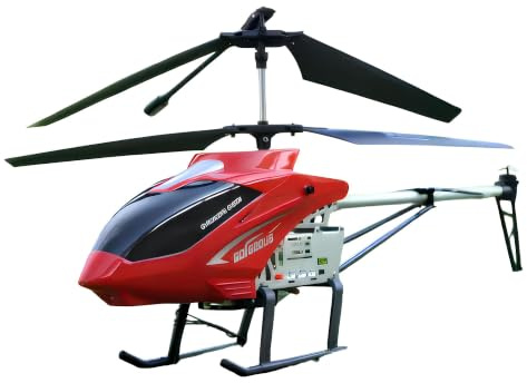 Resteq Fjärrstyrd RC-helikopter med gyroskop, metallstruktur, LED, 80 cm, stabil, fjärrkontroll