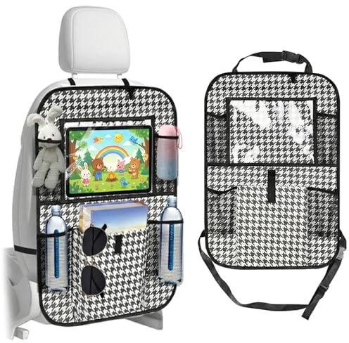 Supporto Tablet Auto Poggiatesta Universale 4,7-13 Pollici per iPad e Cellulare, con Portabicchieri e Ripiano, Reggi Tablet per Bambini in Auto
