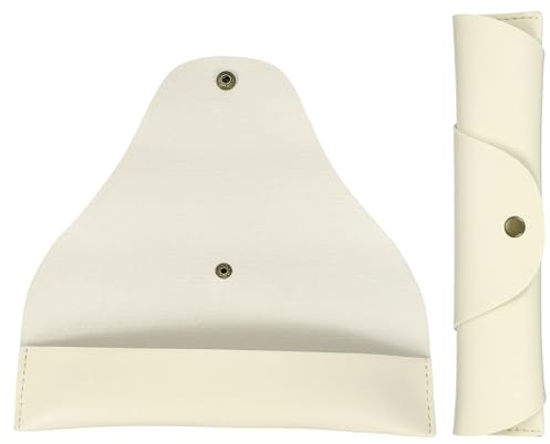 PATIKIL 2 Pièces Étui À Plumes Vintage En Cuir Rouleau Porte-Plumes Beige