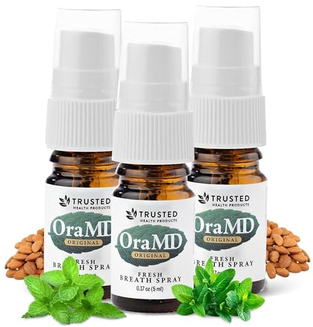 OraMD Extra Strength Dry Mouth Spray - Minty Fresh Breath Spray, Bad Breath Treatment for Adults, Long Lasting, Natural, Chemical-Free Sugar-Free Alcohol-Free (3 Pack)