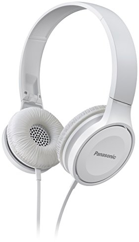 PanasonicRP-HF100ME-W Auriculares Estéreo con Cable, On Ear, Sonido Potente y Equilibrado, Compactos, Ligeros y Plegables, con Micrófono, Blanco