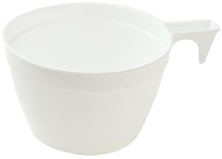 BOX-GEL PZ 100 TAZZA BIANCA ML 165 PER CAPPUCCINO CON MANICO TAZZINA BICCHIERE PER CAFFE' IN PLASTICA PLASTIC COFFEE CUP CIOCCOLATA CALDA CAFFELATTE LATTE MACCHIATO