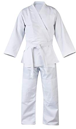 Gtagain Karate Taekwondo Anzug Dobok Uniform - Unisex Erwachsene Person Kinder Lose Kampfsport Student Judo Aikido Kampfsport Bekleidung Kleid Trainingsbekleidung Mit Gürtel V Ausschnitt Weiß