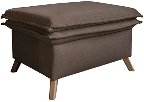 MIUFORM Pouf Hocker Sitzhocker Wohnzimmer ǀ Charming Charlie XL Slim Sitzpouf ǀ 90 x 70 x 51 cm (Taupe)