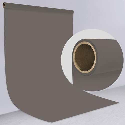 EMART Rouleau de Gris Papier Fond Photo Studio | 1,3 x 4,9 m | pour Shooting, Photographie de Produits, Portrait