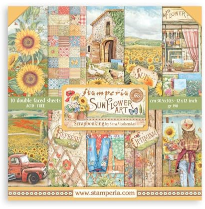 10 fogli per album di ritagli, 30,5 x 30,5 cm (12 x 12) – Sunflower Art