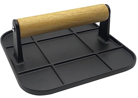 Hamburger Smasher, Piastra per hamburger | Pressa per carne da 6,3 pollici per piastra,Presse per barbecue con manico in legno per piastre domestiche, grigliate e cotture di sandwich