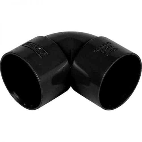 Solvent 32mmm Black Flexible Elbow 90 Degree Knuckle Bend-32mm Waste Pipe Fittings (Pack of 5)