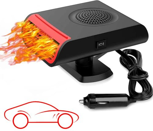 Showvigor Car Heater, Defroster for Car Windshield, 2 in 1 Fast Heating/Cooling Automobile Heater, Suitable for All Car, Car Heater that Plugs into Cigarette Lighter, Car Warmer for Winter
