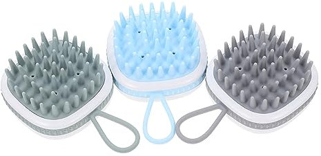 3 Pezzi Spazzole per Shampoo Silicone Massaggiatore per Capelluto per Adulti per Bagno e Doccia Misti Design Sicuro e Resistente