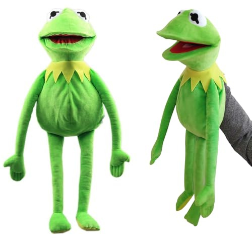 RNPKZ The Frog Hand Puppet, 60 CM Kermit the Frog Puppet, Frog Plush Hand Puppets, Soft Hand Frogs Stuffed Plush Toy, Soft Frogs Puppets Doll Gift for Children Kids Adults Birthday Christmas (A)