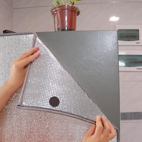 RobustWeg Copertura Universale for Frigorifero,Coperta Isolante for congelatore e Celle frigorifere,Pellicola Riflettente for Isolamento Termico,con aspirazione Magnetica,Protezione Solare