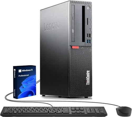Lenovo ThinkCentre M720s SFF Ordenador de sobremesa, Intel Core i3-8100, 16 GB de RAM, SSD de 512 GB, Wi-Fi, Bluetooth, Teclado US QWERTY, Windows 11 Pro (reacondicionado)