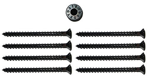 foto-kontor 8 Tête Fraisée vis Assy à tête bombée spéciales vis à Bois 5x70mm Filetage Noir vis asymétriques pour