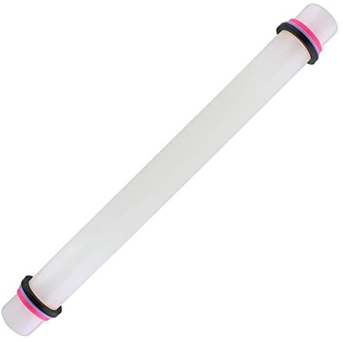 Cake Star 16 Rolling Pin with Thickness Guides, Non-Stick Nylon For Rolling Fondant, Sugar Paste, Dough, Pie Crust, Cookie, Biscuits, And Pasta - 16 inch, 400 mm