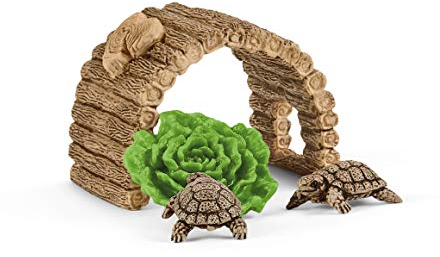 SCHLEICH 42506 Zuhause für Schildkröten, ab 3 Jahren, WILD Life - Spielset, 6 Teile