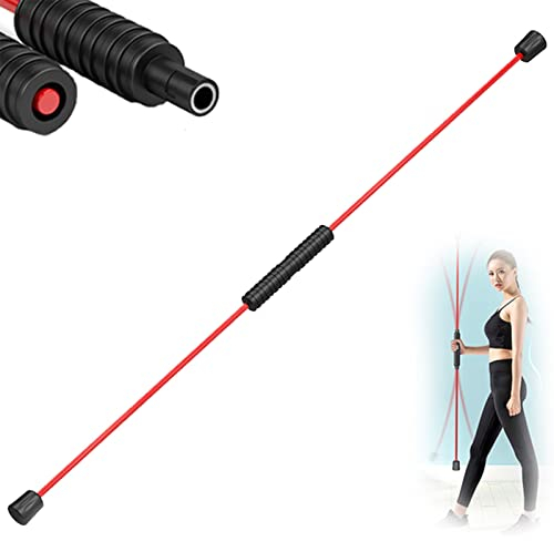 DYK&NX Fitness Exercise bar, Multifunktions Fitness Schwingstab mit rutschfest Griff zum Trainieren Der Tiefenmuskulatur (Color : Red)