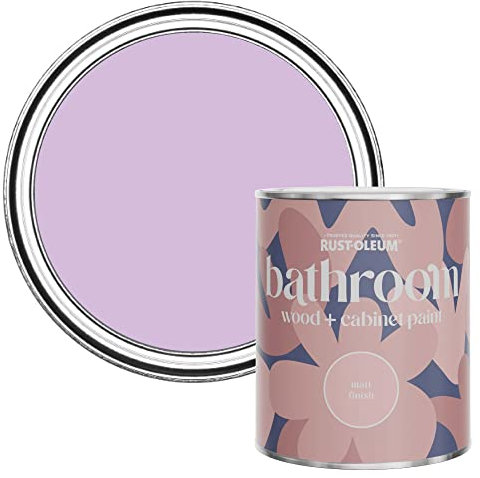 Rust-Oleum Purple Moisture Resistant Bathroom Wood and Cabinet Paint in Matt Finish - VIOLET MACAROON 750ML