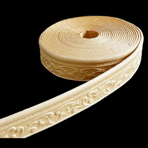 Adesivi da parete per bordi di carta da parati, adesivi da parete per battiscopa strisce impermeabili a prova di umidità in vita soffitto modanatura bordi (colore oro)