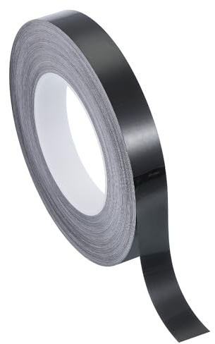 PATIKIL metallband 20 mm x 50 m självhäftande list glänsande svart
