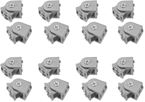 Uikdjgu 16 Pcs Aluminum Alloy Pivot Joint for Aluminum Extrusion Profile 2020 Series Flexible Pivot Joint 2020 Aluminum Profile