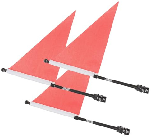 PHENOFICE Banderas de Manillar para Bicicleta Infantil, 3 Juegos de Banderas de Ciclismo, Diseño Resistente al Viento, Accesorio Ligero y Portátil para Seguridad y Decoración