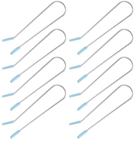 LABRIMP Fermagli per Bigodini Caldi 8 Pezzi Clip a Rullo 1,9 Cm in Metallo Azzurro per Fissaggio Permanente Chioma Uso Domestico e Professionale