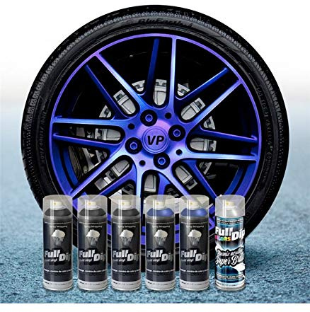 FULL DIP Pack Llantas Vinilo LIQUIDO Sprays Sweet CAMALEON Brillo con Base Negra