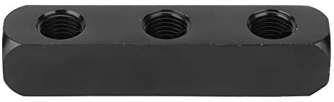 Hyuduo Luftslang Grenrör Aluminium 1/4 tum, Pneumatisk Blocksplitter för Kompressor med SPP-Gänga, 3-vägs och 4-vägs Vinkeluttag i SUS304 – Svart