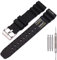 MCXGL 20mm weiches Silikonband kompatibel mit Citizen Hyper Aqualand Duplex Promaster Herren Taucheruhr Band wasserdicht Strap Uhren Zubehör (Silver buckle 20mm)