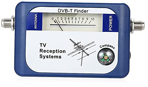 HUIOP Signal Finder, DVB-T Digital Satellite Signal Finder Meter Aerial Terrestrial TV Antenna with Compass TV Reception Systems