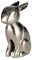 EGLO LIVING Osterdeko Hase Vohilava, Deko Figur Ostern Frühling, Frühlingsdeko Osterhase, Elegante Tischdeko, Osterfigur aus Aluminium in Silber, 22 cm