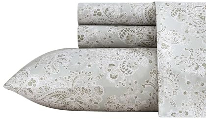 Wrangler - King Sheet Set, Silky & Lightweight Bedding Set, Paisley Home Decor, Oeko-Tex Certified (Prairieland Paisley Green, King)