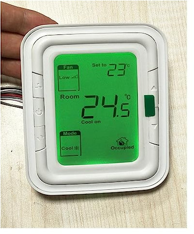 NGBFF Smart Thermostat, Digital Air Conditioner Thermosta, Room Thermostat Electronic Temperature Temp Control Module Switch,T6861V2WG T6861V1WG,for Home(Groen)