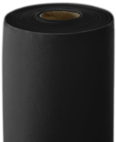 Générique Nappe Spunbond Intissée en Rouleau 50 M x 120 cm, pour Restaurants, Evenements Professionnels et Traiteurs (Noir)