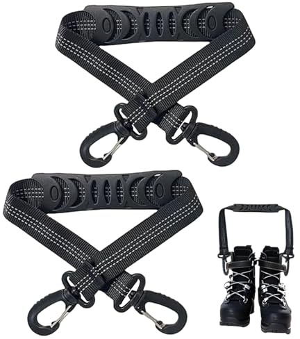 YRTUOP Sangle De Transport pour Chaussures De Ski Et Snowboard | Équipement Sportif 2 Pièces Réglable,Bretelle D'épaule De Ski | pour Hommes Femmes Lui Elle Adultes Professionnels Sports De Snowboard