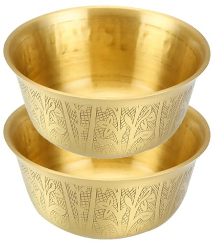 LIGIGWASH 2 St Kopparbägare för Buddhistiska Offer Vintage Ritualskålar för Heligt Altarbägare för Bön och Meditation Tibetansk Andlig för Tempel och Andaktsutövning
