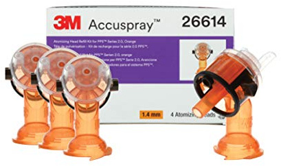 3M Accuspray Paint Spray Gun Nozzles for PPS 2.0 System 26614, 1.4 mm, Orange, for use with the PPS 2.0 Paint System for a new paint application