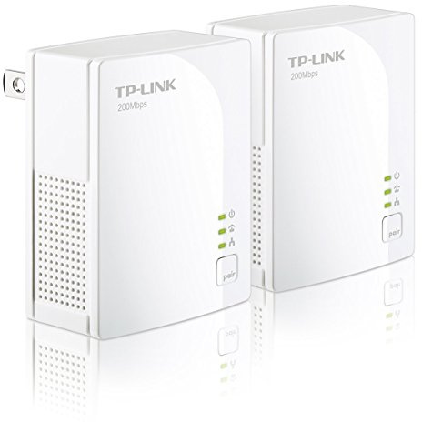 TP-Link AV200 Nano Powerline Adapter Starter Kit, up to 200Mbps (TL-PA2010KIT)