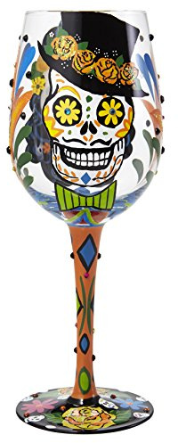 Lolita Sugar Skulls Wine Glass