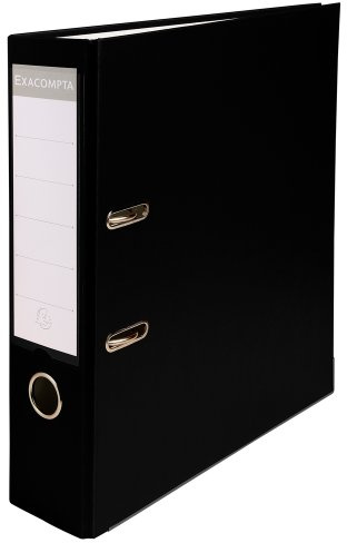 Exacompta 918401B Raccoglitori a Leva, 32x29 cm, Nero