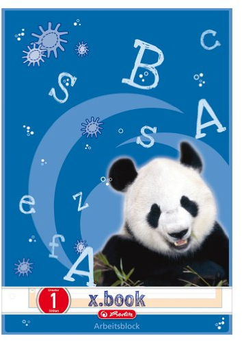 Herlitz Arbeitsblock x.book A4, Lineatur 1, 50 Blatt, 5 Stück