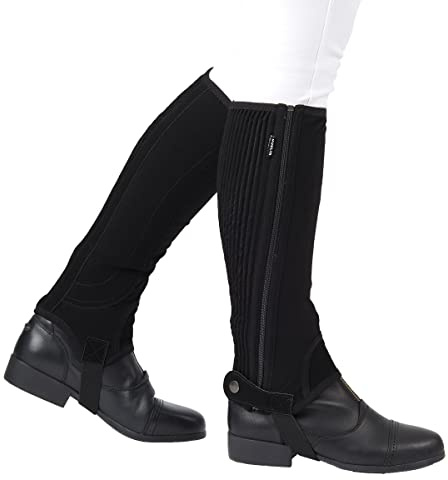 Dublin Easy-Care Half Chaps II, Black, Adults Small